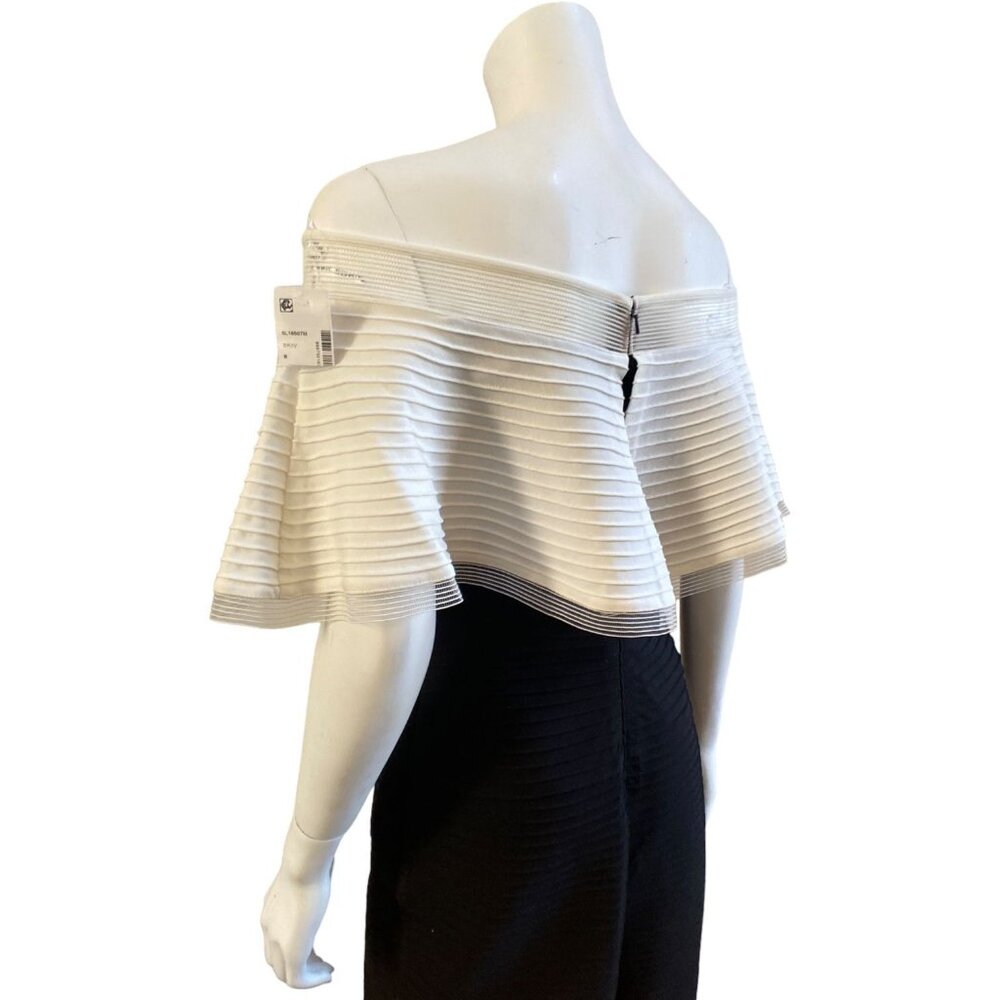 NWT Tadashi Shoji Tabora Off Shoulder Pintuck Jersey Dress, size Medium - Picture 15 of 16
